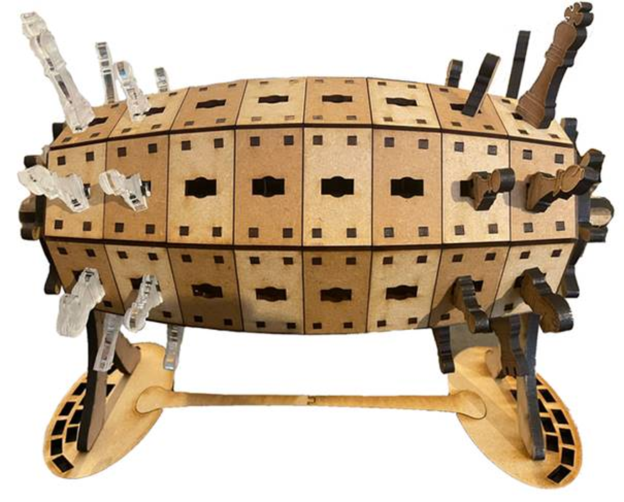 Fully assembled Chess360 board